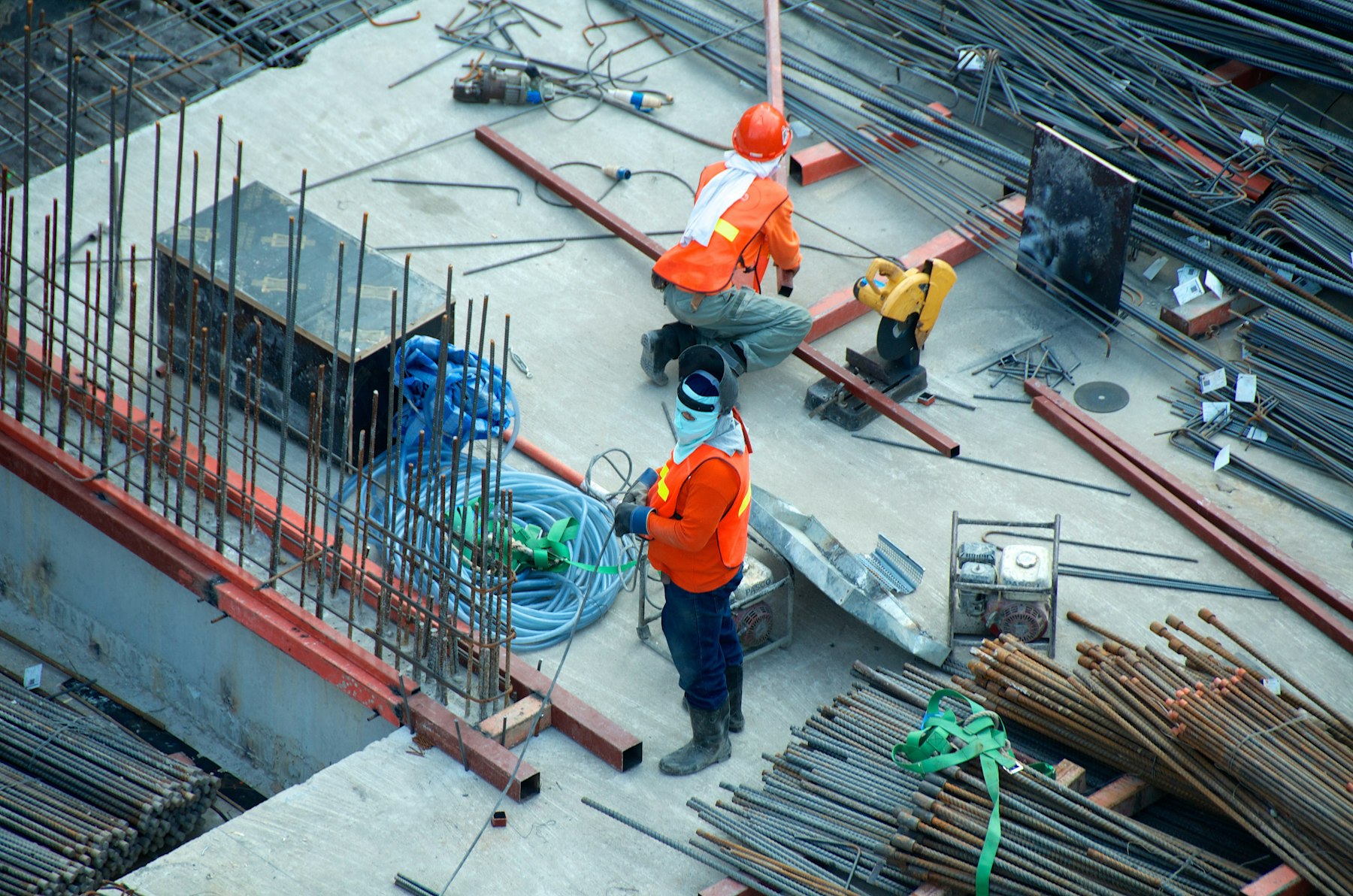 Crew on a building under construction